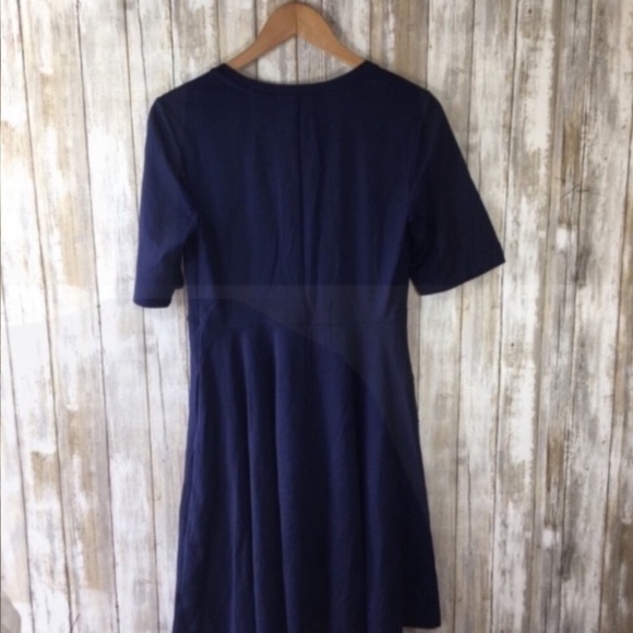 Anthropologie Maeve Navy Tie Dress - Picture 5 of 8